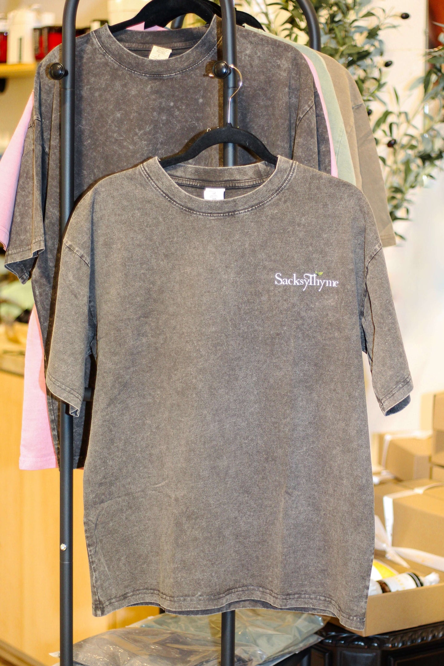 Exclusive Oversized Boxy T-Shirt - Sacksy Thyme