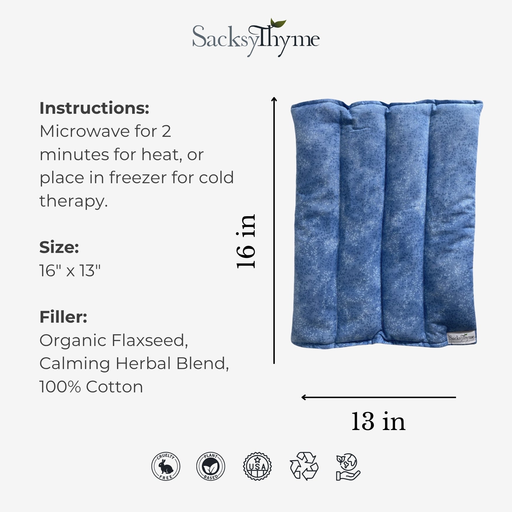 Weighted Hot Cold Heating Pad, 16" x 13"