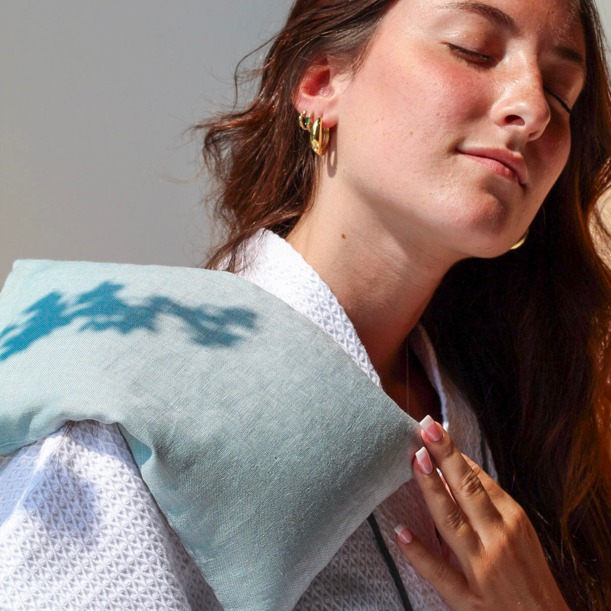 Linen Spa Pillow, Microwavable Heating Pad, Removable Cover, 12" x 7"