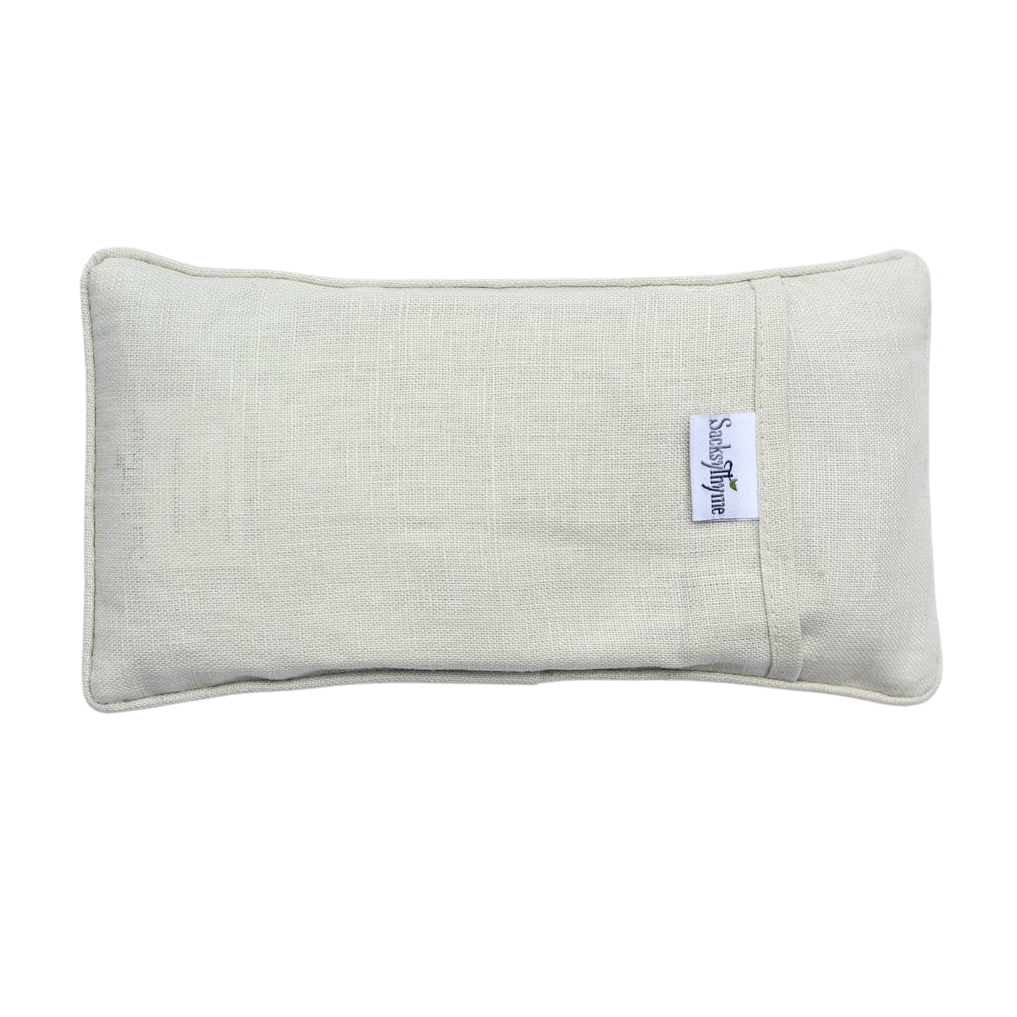 Organic Linen Eye Pillow, Microwavable Heating Pad, Removable Cover - Sacksy Thyme