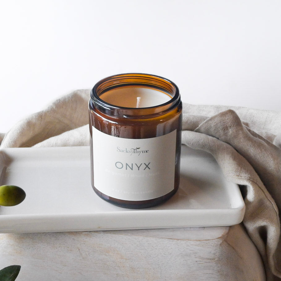 Onyx Glass Jar Candle Candle, 9oz