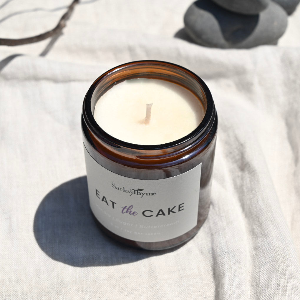 Eat The Cake Glass Jar Candle, 9oz