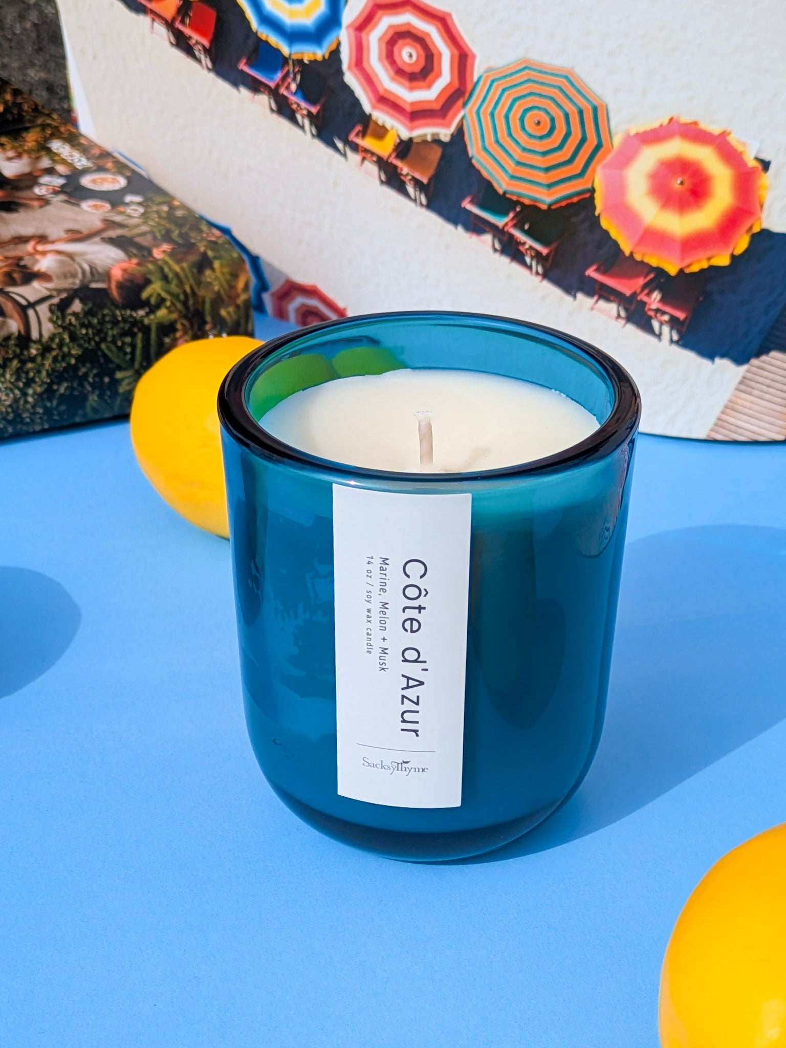 Côte d'Azur Glass Jar Candle, 14oz