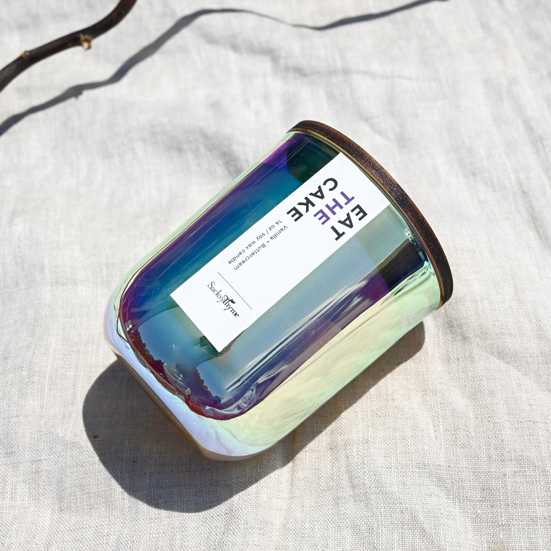 Eat The Cake Glass Jar Candle, 14oz