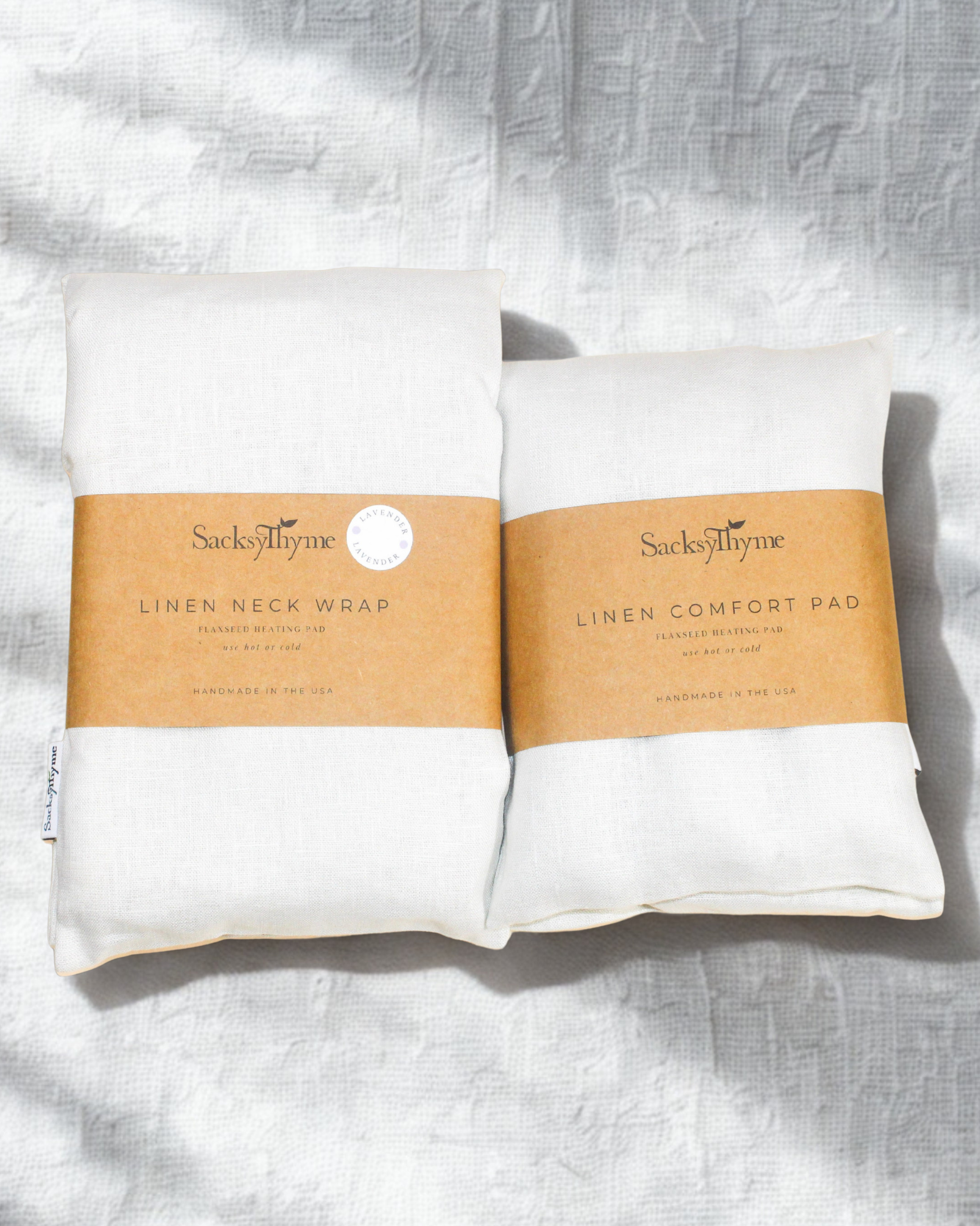 Linen Comfort Pad & Neck Wrap - 2 Piece Gift Set