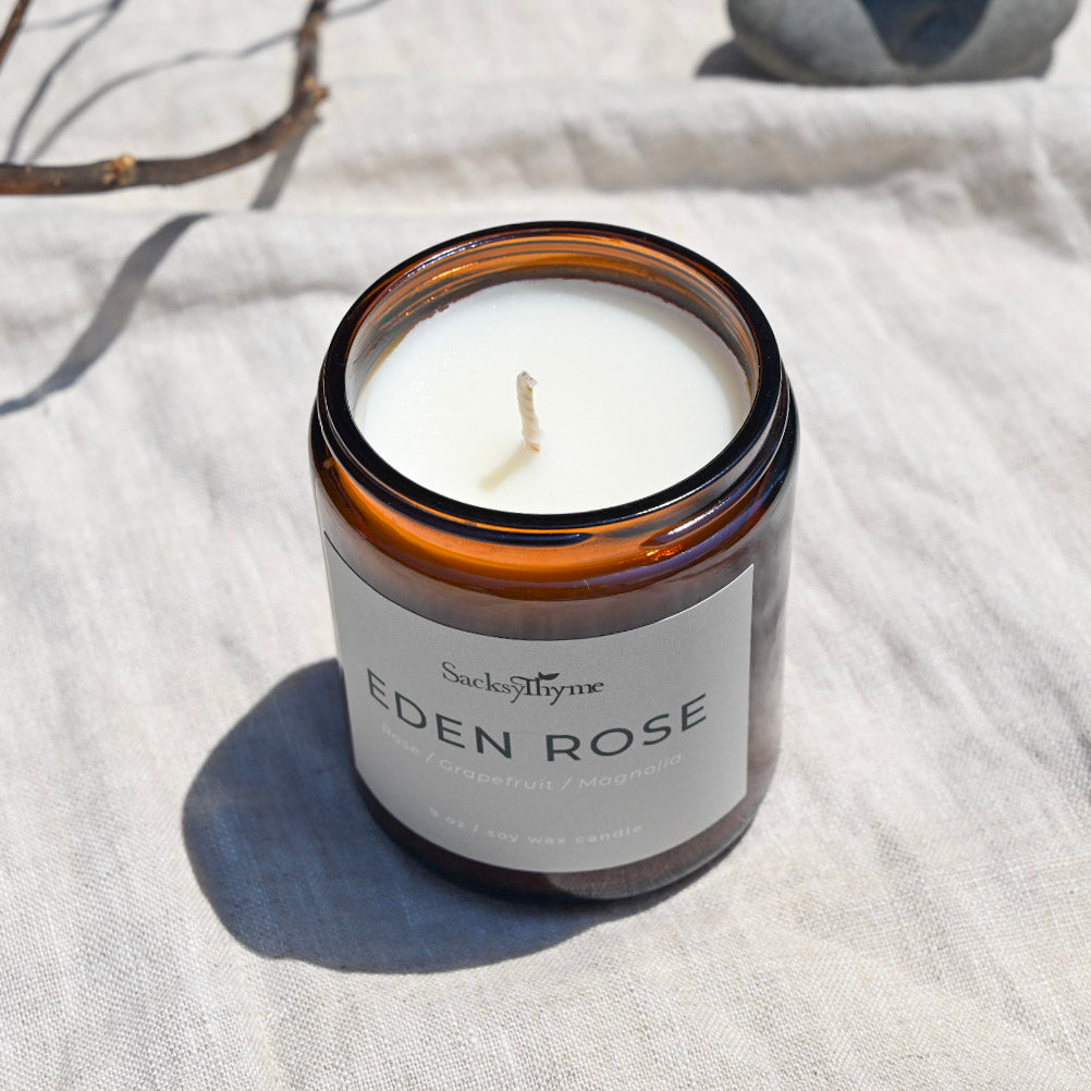 Eden Rose Glass Jar Candle, 9oz