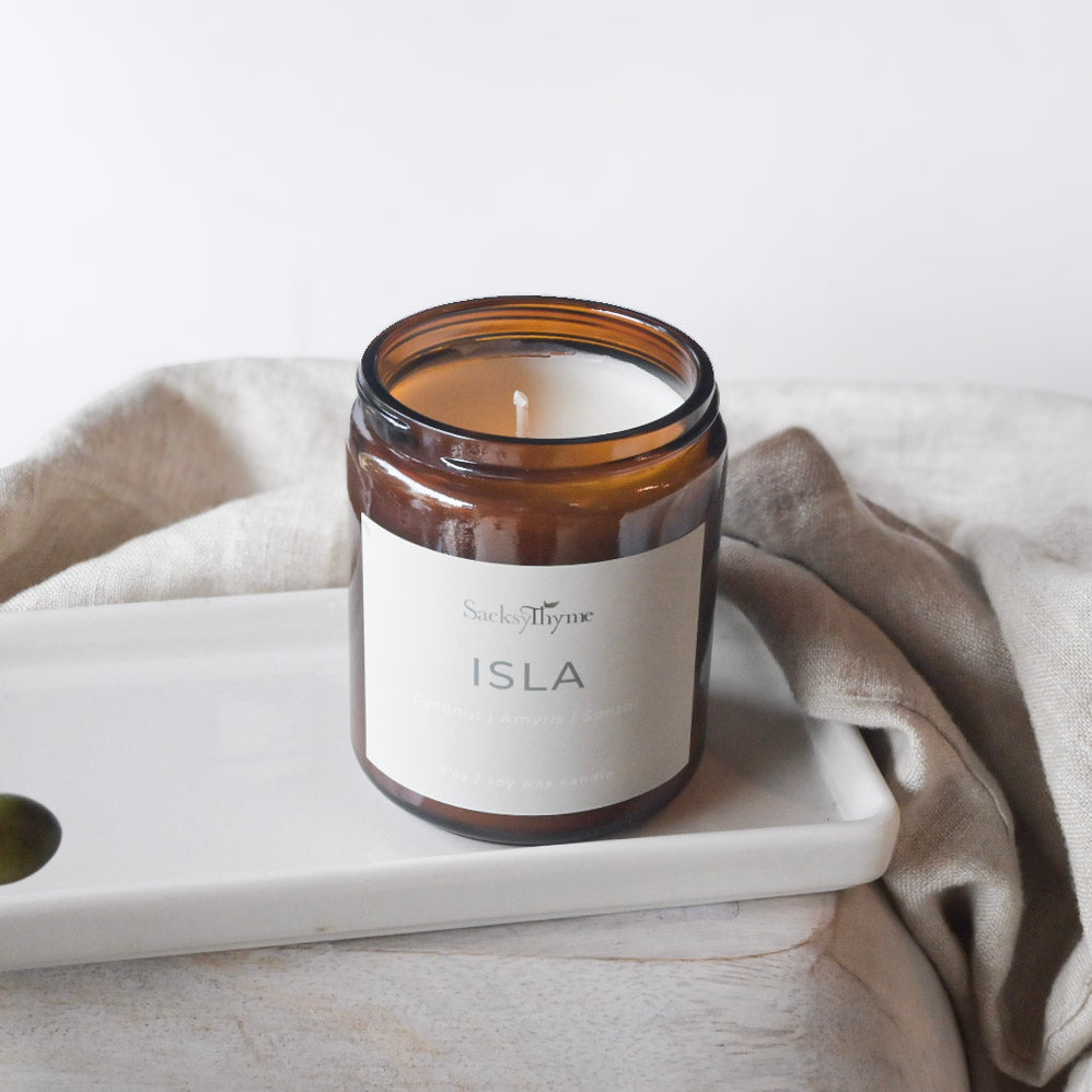 Isla Glass Jar Candle Candle, 9oz