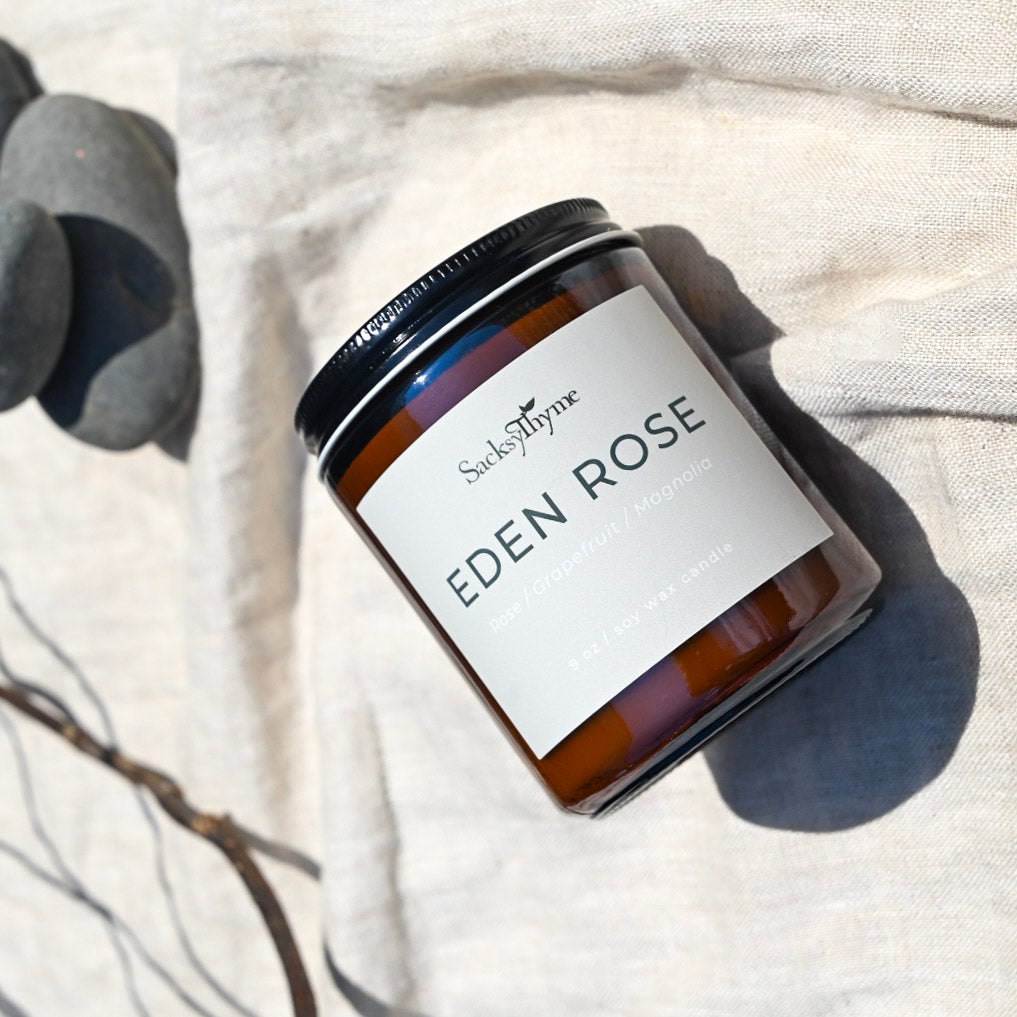 Eden Rose Glass Jar Candle, 9oz