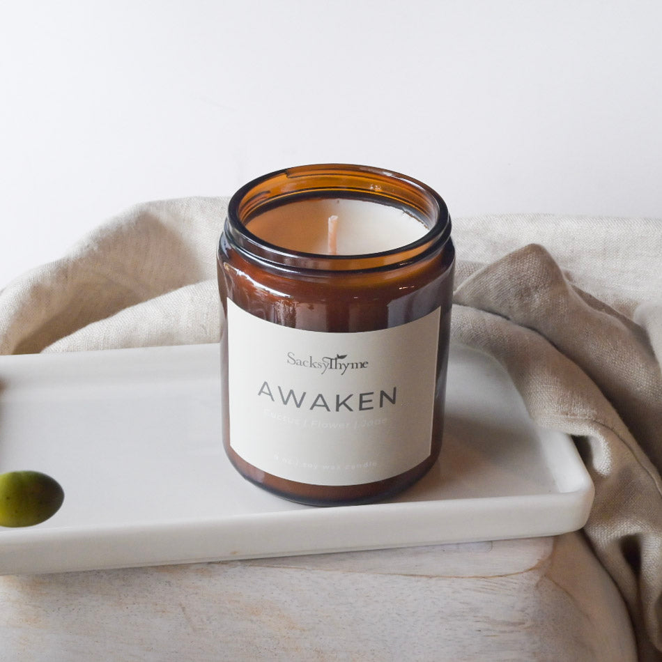 Awaken Glass Jar Candle, 9oz