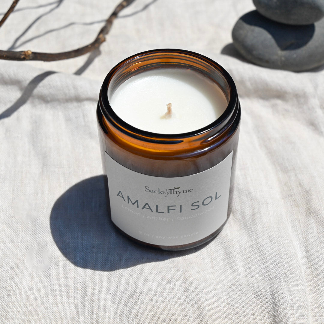 Amalfi Sol Glass Jar Candle Candle, 9oz