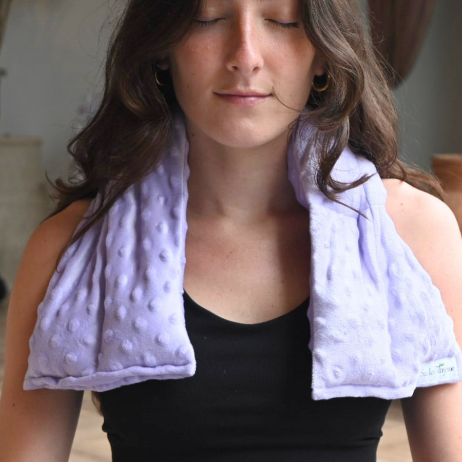 Microfleece Lavender Neck & Shoulder Wrap 28" x 7"