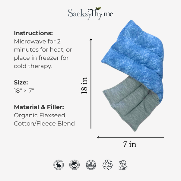 be prepared × awasa silkfleeceneckwarmer Hot Therapy Relief XL, Microwavable Heating Pad, 18