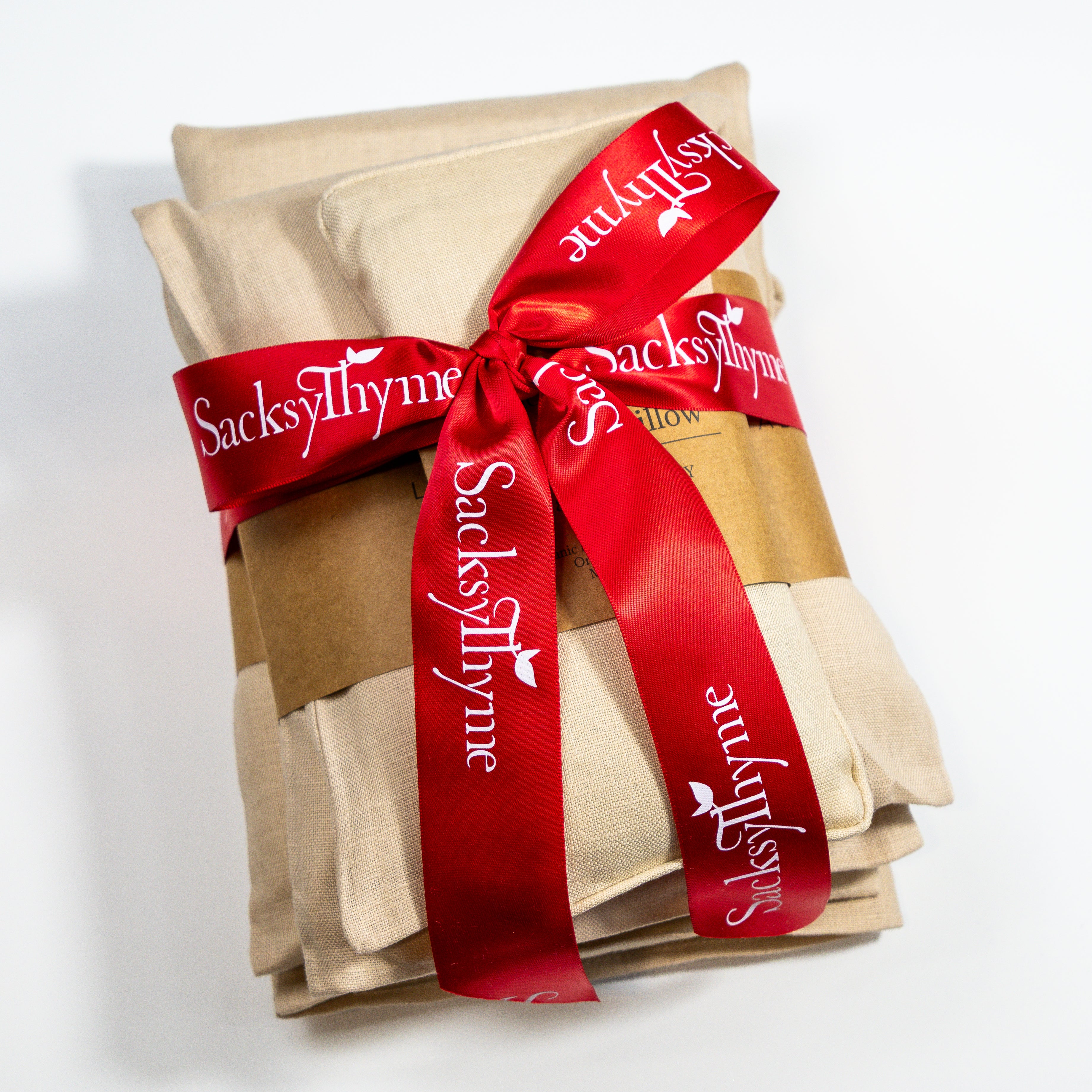 Sand Linen Heating Pad Bundle - 3 Piece Gift Set