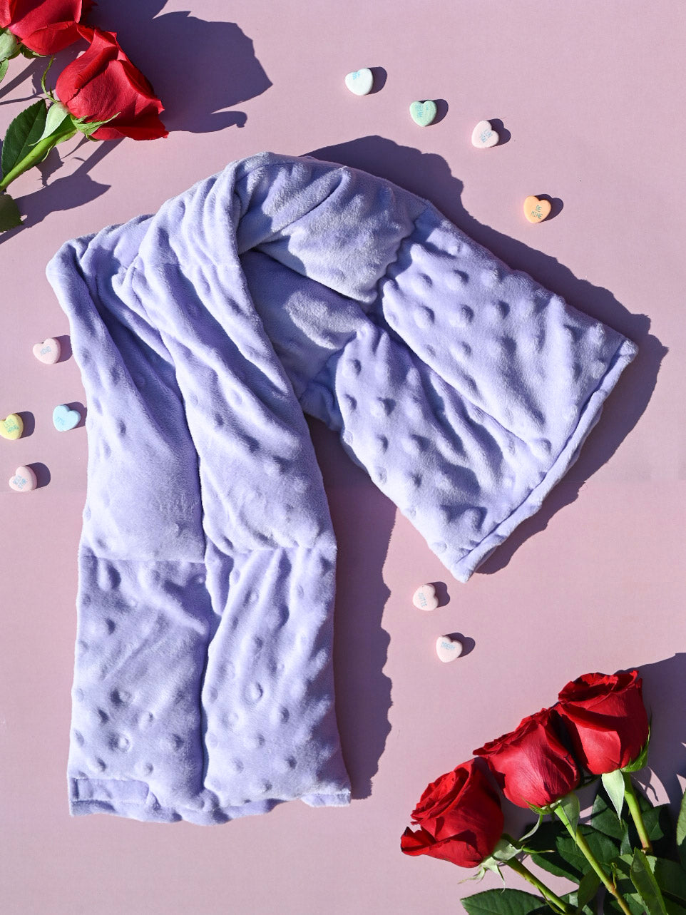 Microfleece Lavender Neck Wrap Heating Pad 28" x 7"