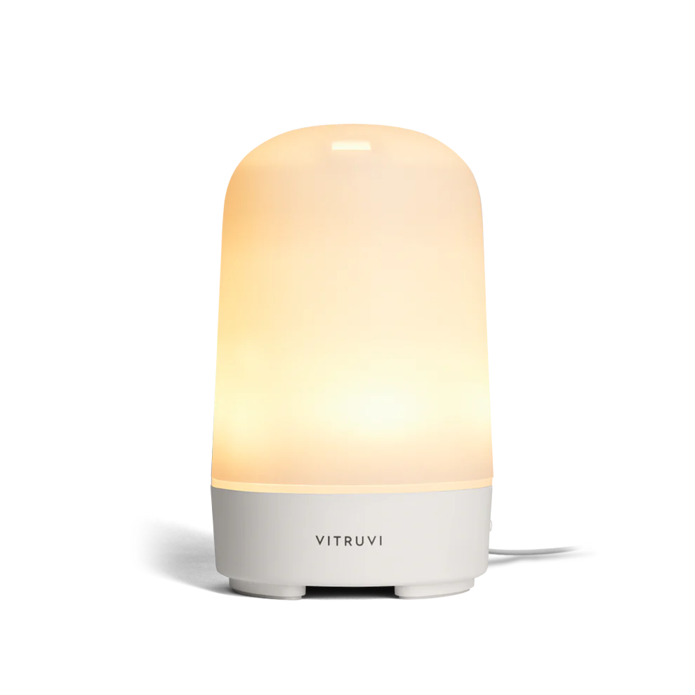 Vitruvi lamp with a gradient design on a white background