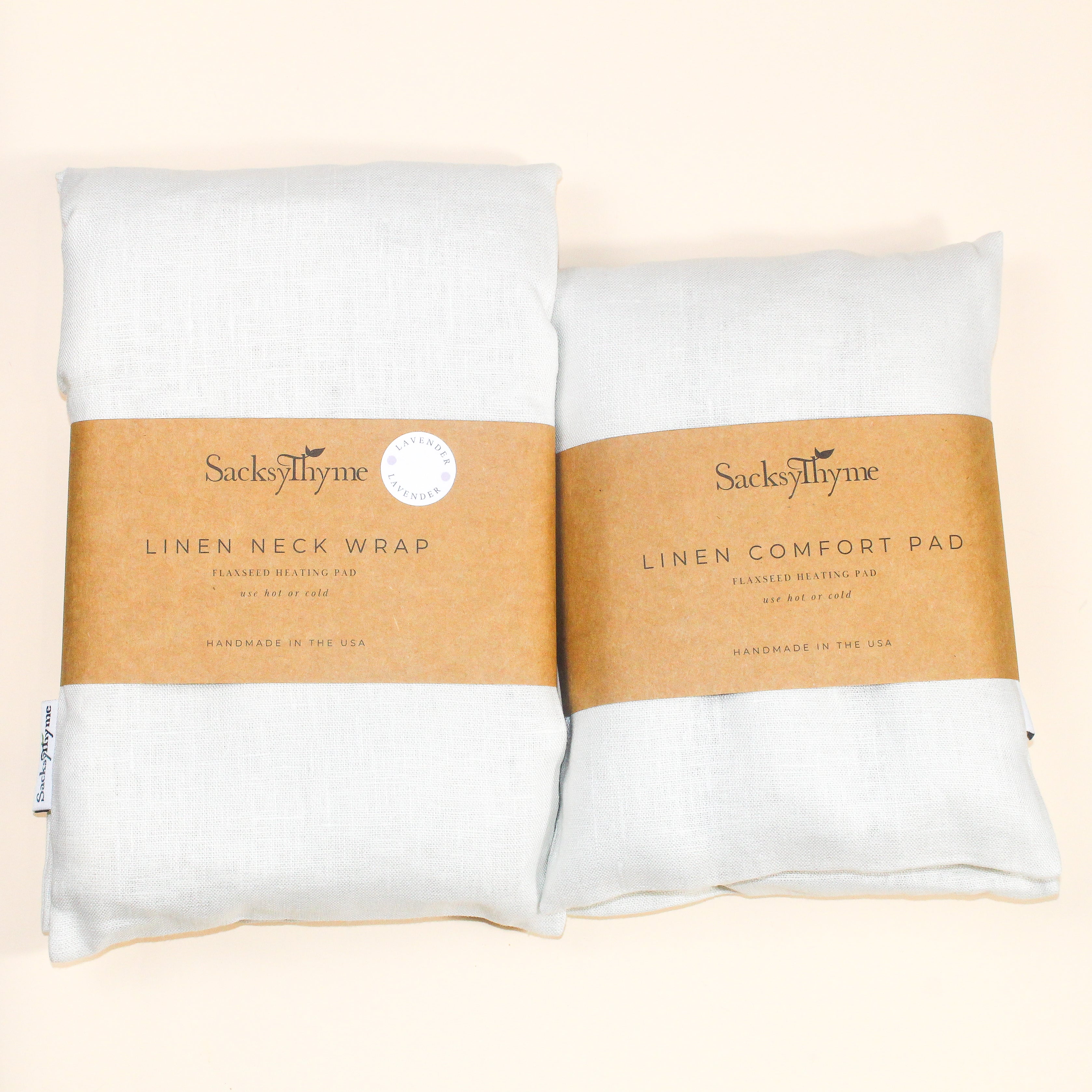 Linen Comfort Pad & Neck Wrap - 2 Piece Gift Set