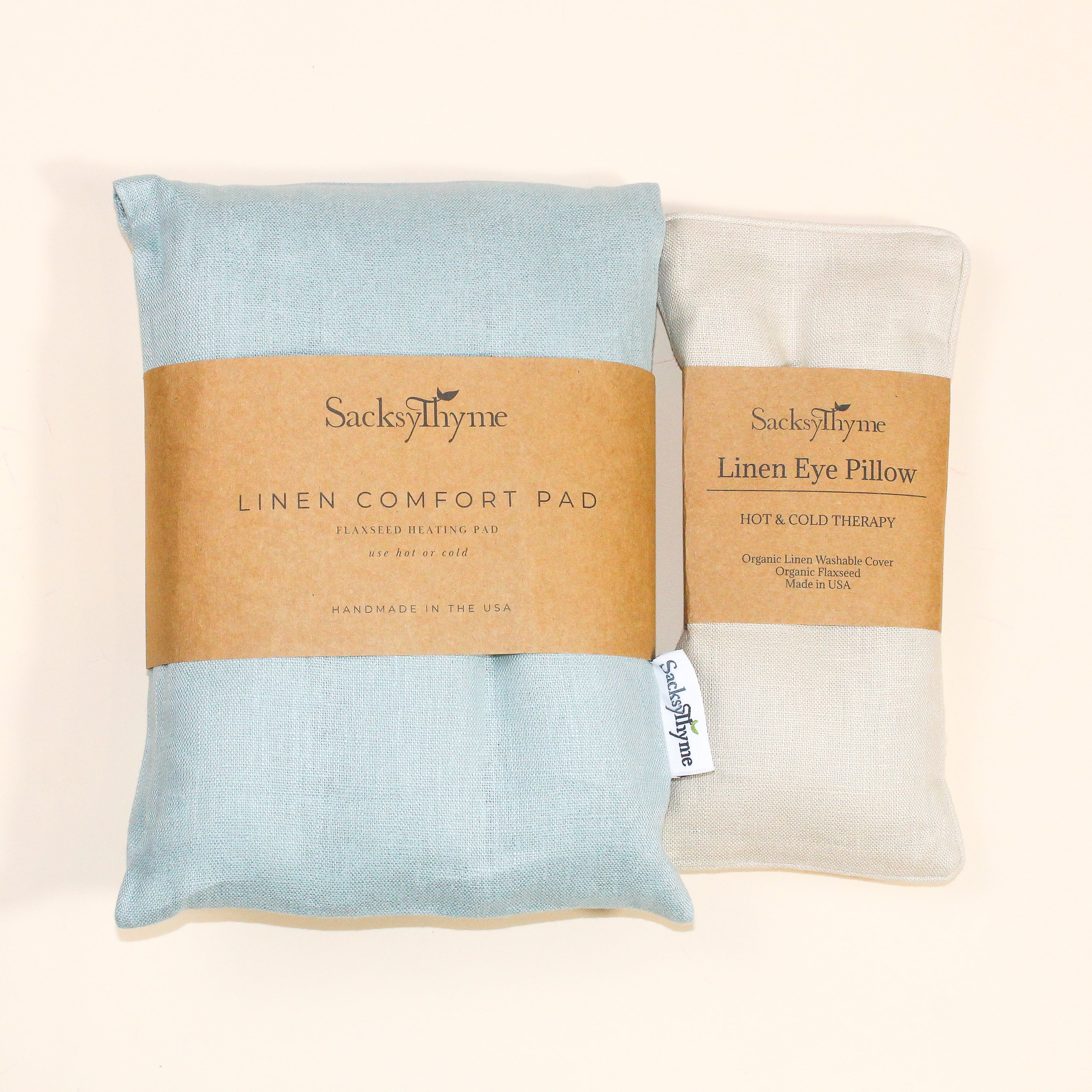 Linen Comfort Pad & Eye Pillow - 2 Piece Gift Set