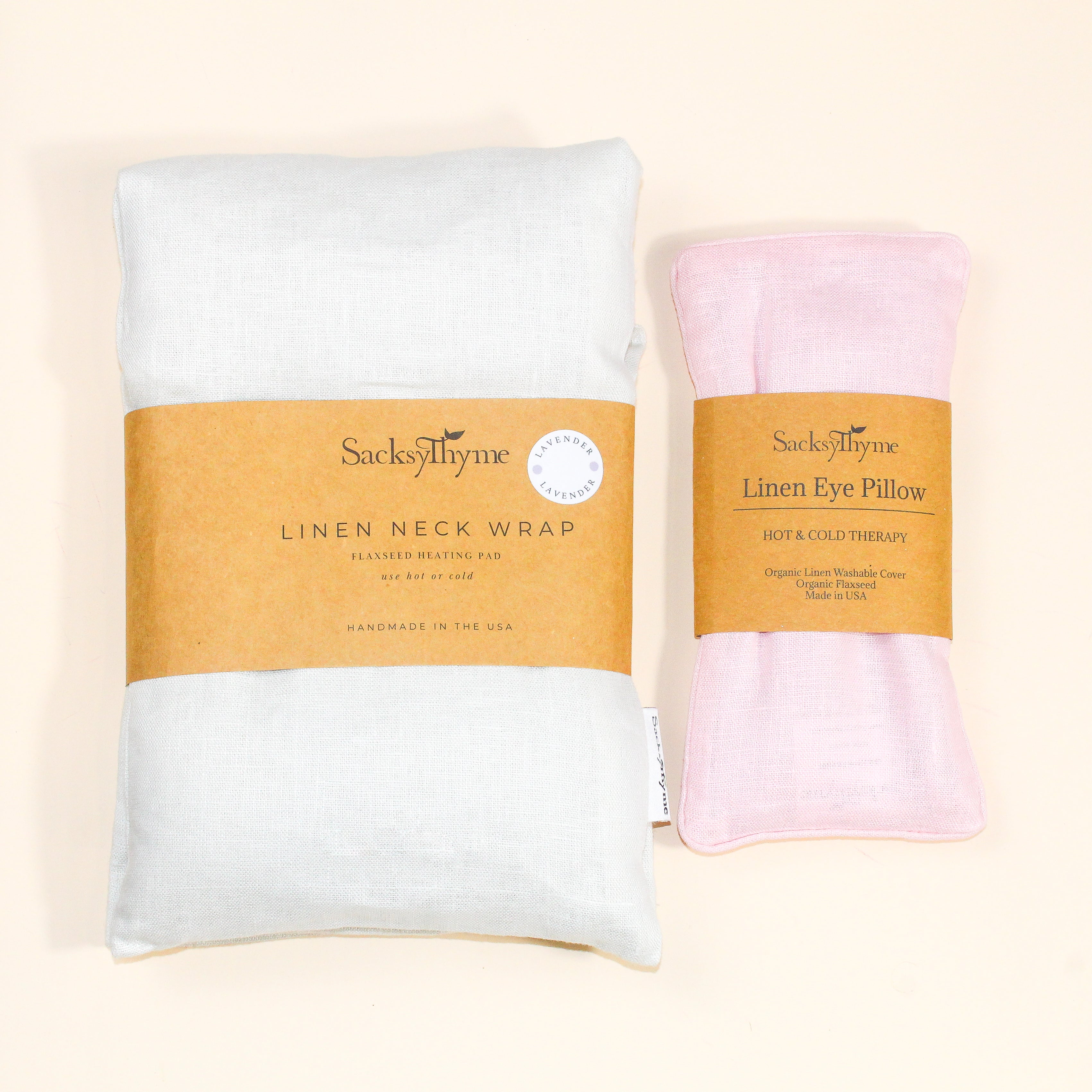 Linen Neck Wrap & Eye Pillow - 2 Piece Gift Set