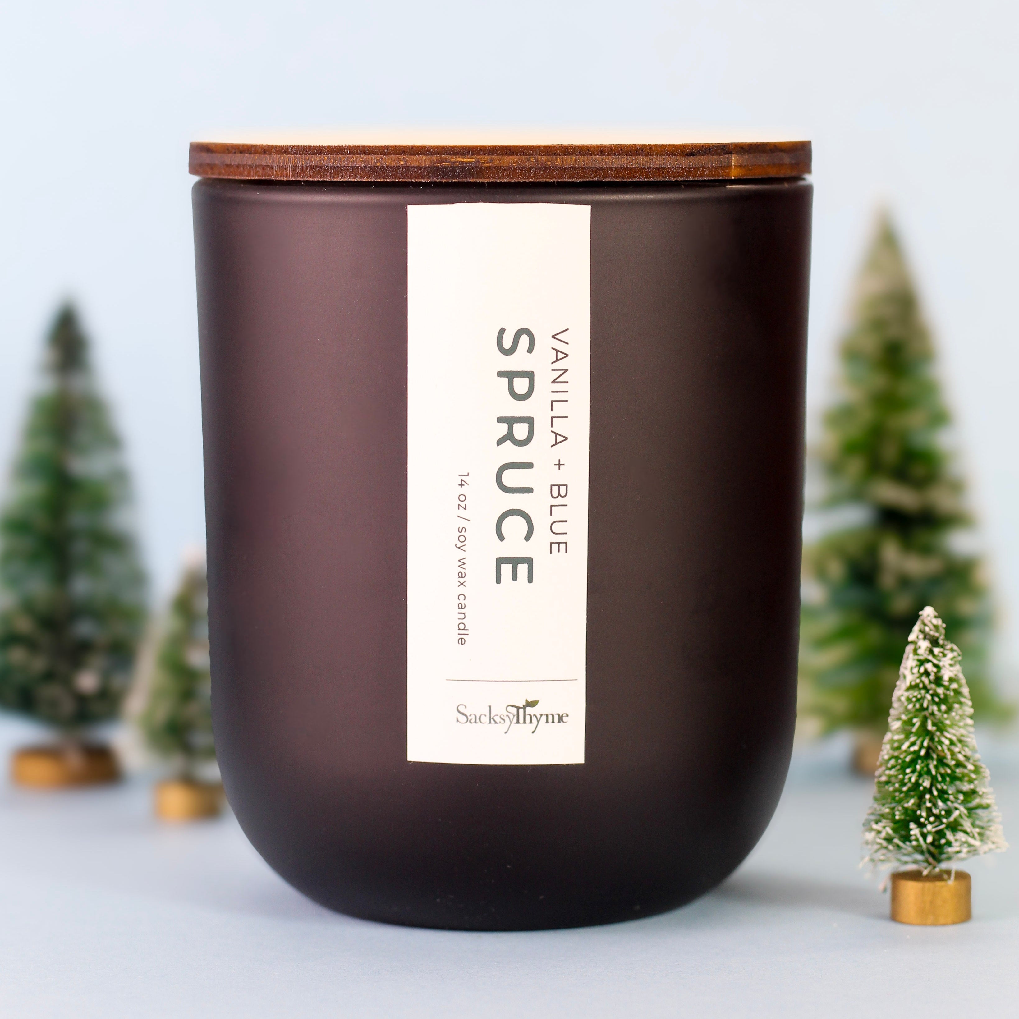 all natural soy wax candle spruce scent