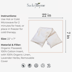 Linen Neck Wrap, Microwavable Heating Pad, Removable Cover, 22" x 7"