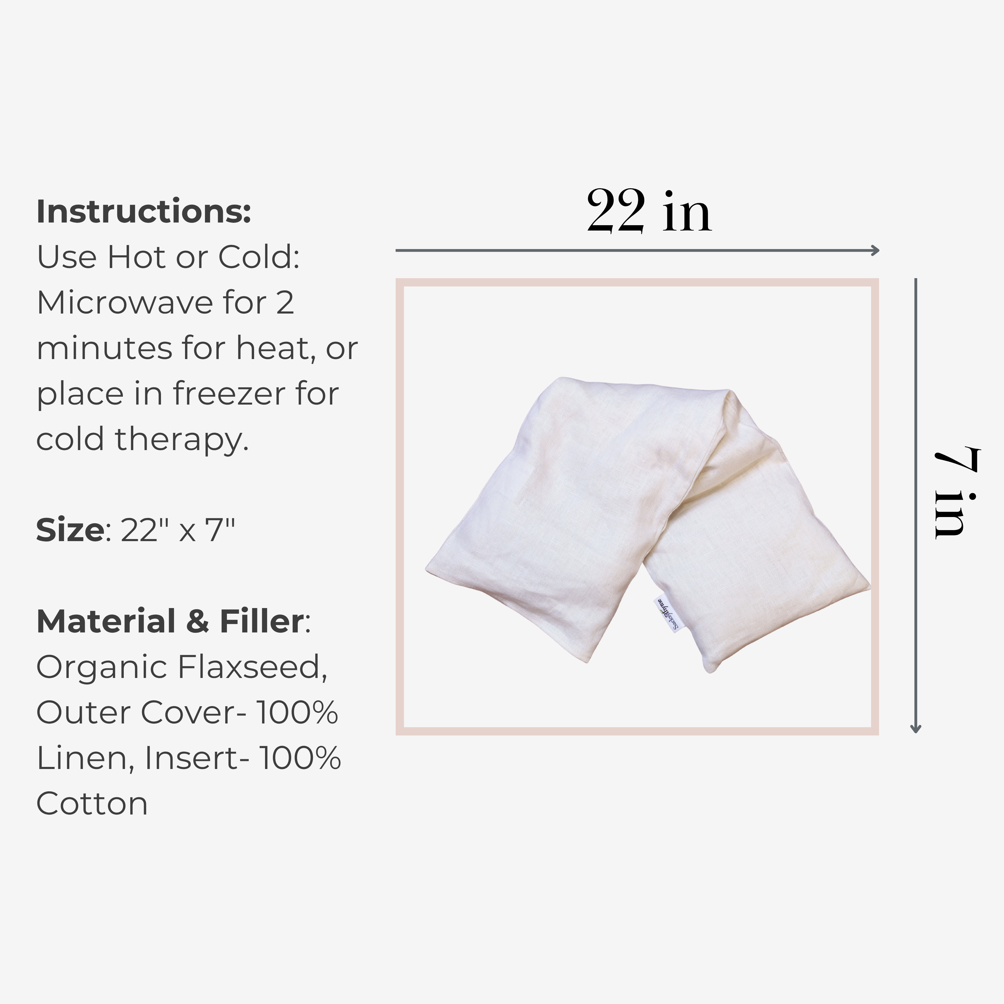 Linen Comfort Pad & Neck Wrap - 2 Piece Gift Set
