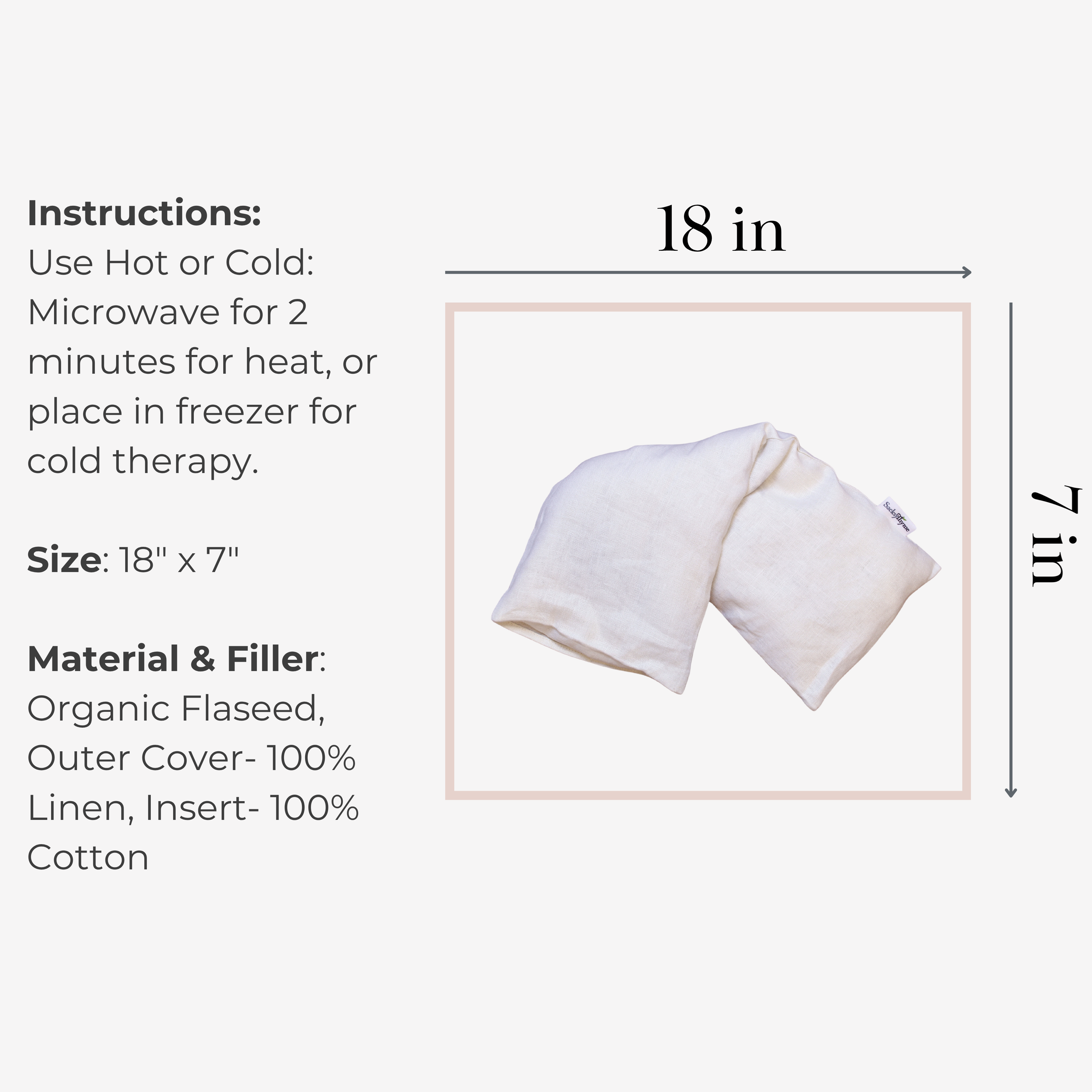 Linen Comfort Pad & Neck Wrap - 2 Piece Gift Set