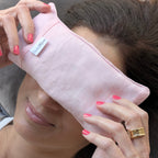 Organic Linen Eye Pillow, Microwavable Heating Pad, Removable Cover