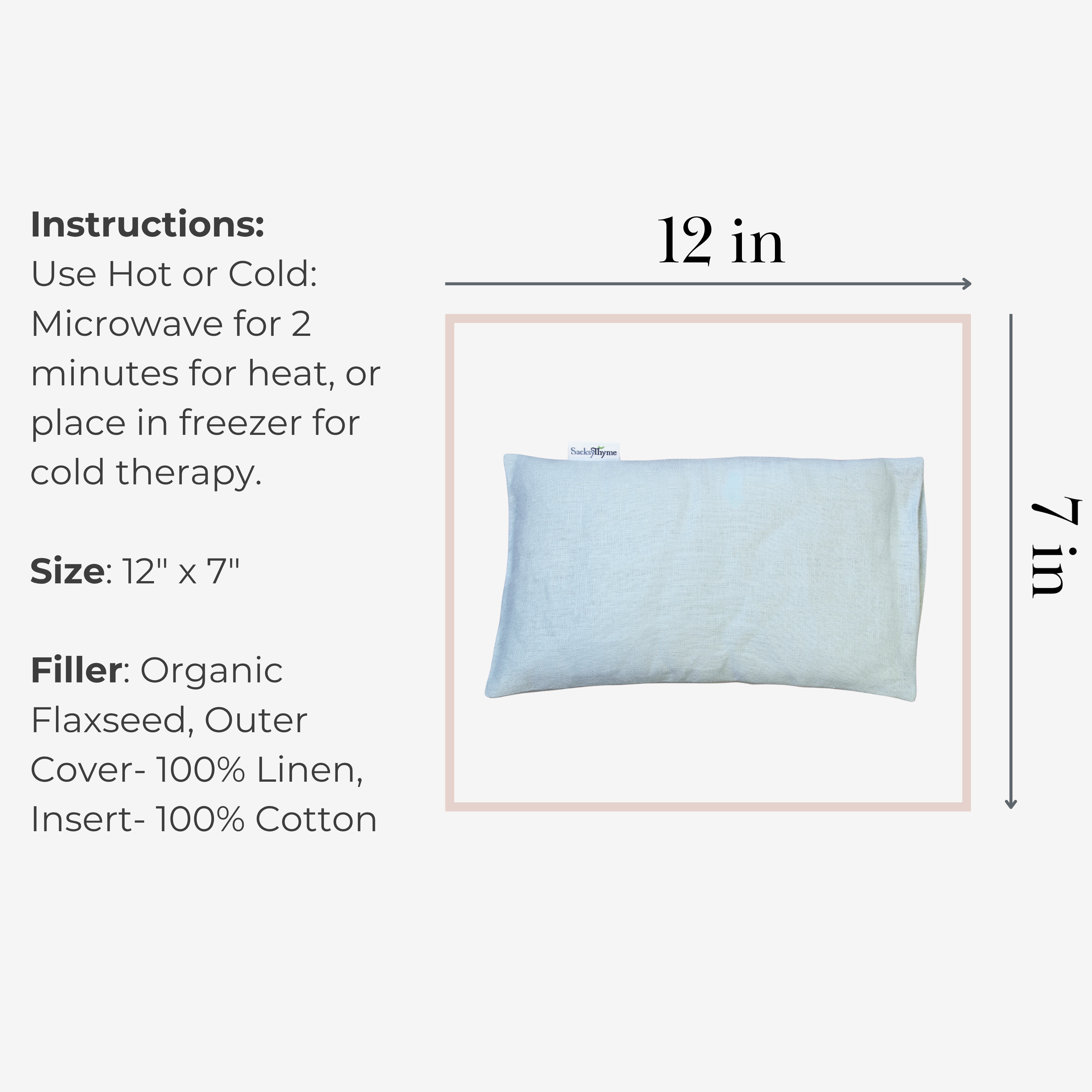 Linen Neck Wrap & Spa Pillow - 2 Piece Gift Set