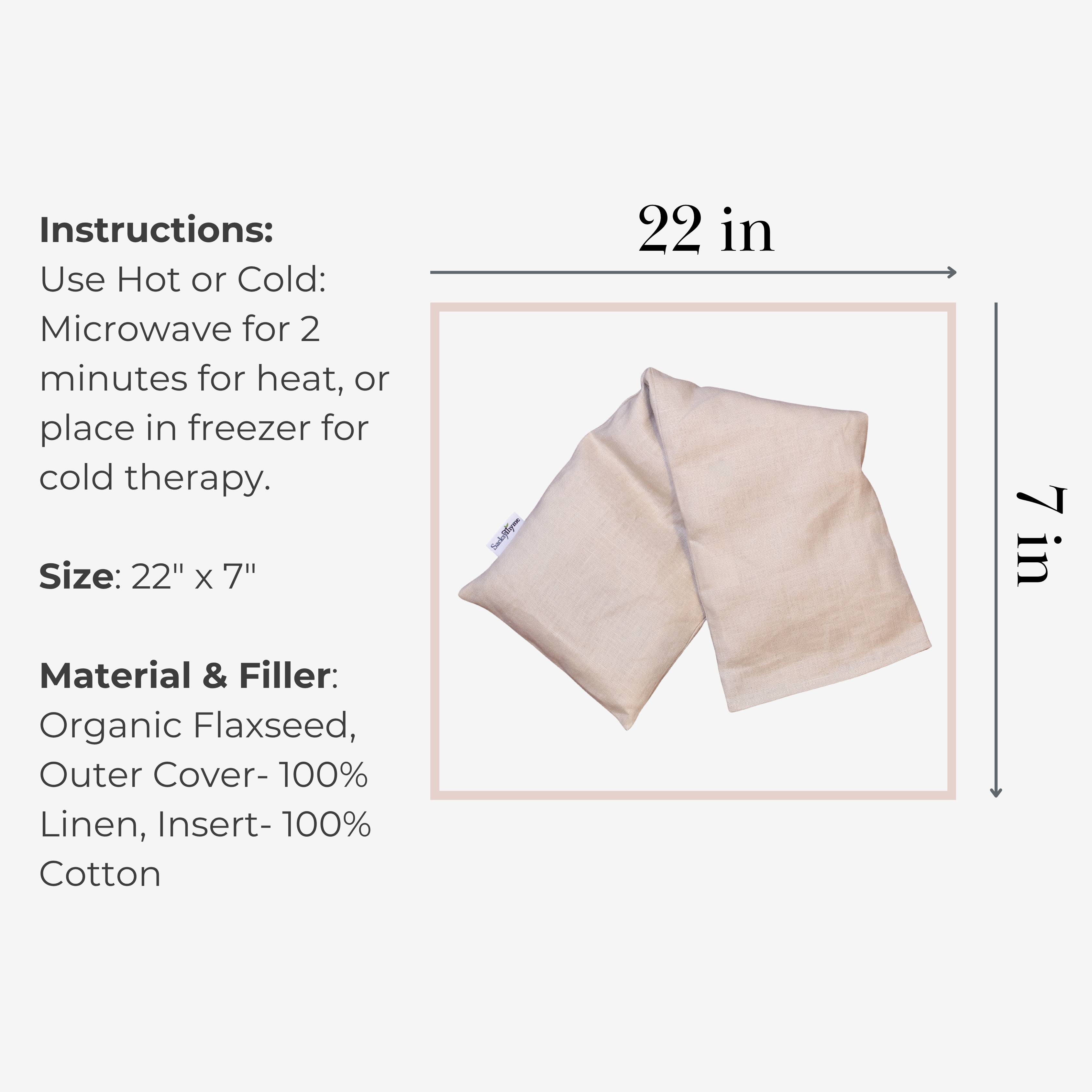 Sand Linen Heating Pad Bundle - 3 Piece Gift Set