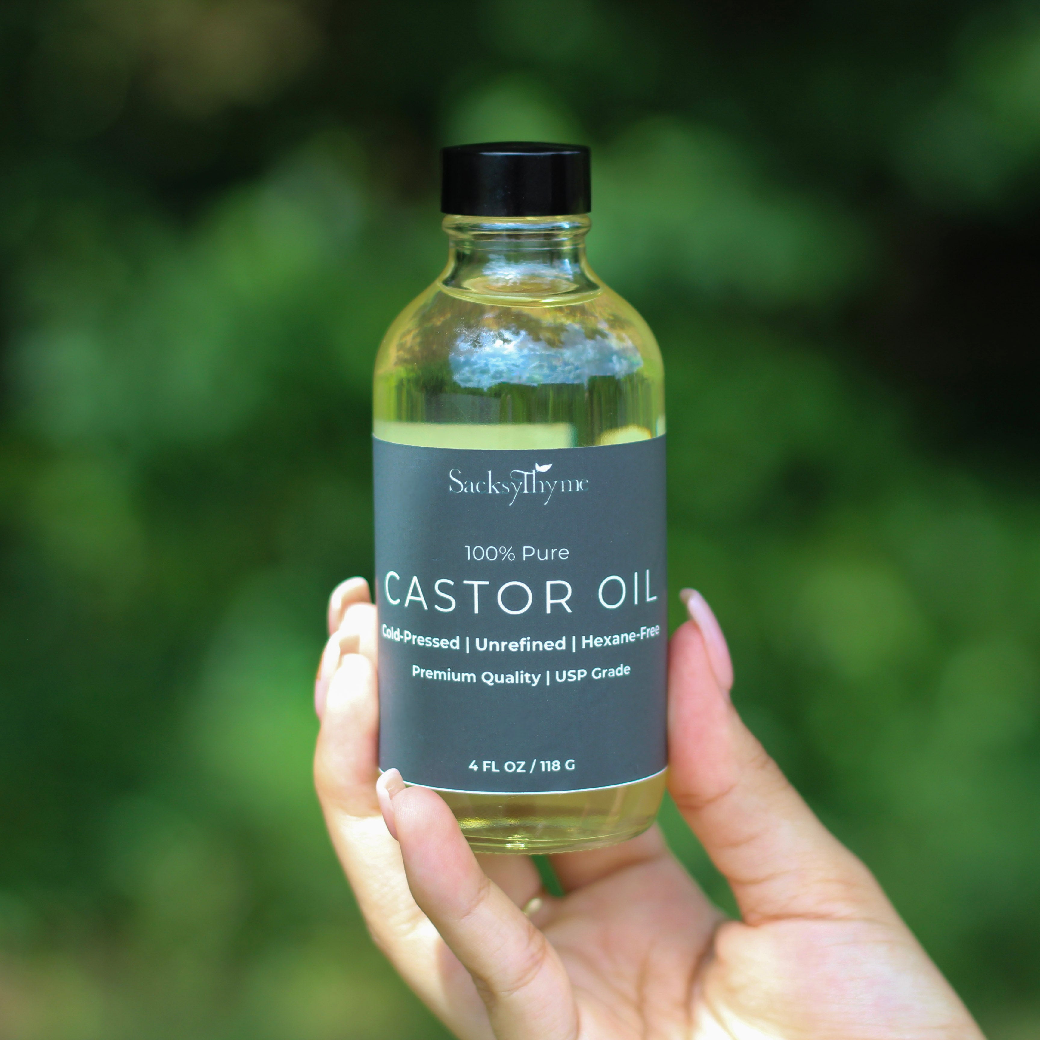 Castor Oil, Cold-Pressed USP Grade